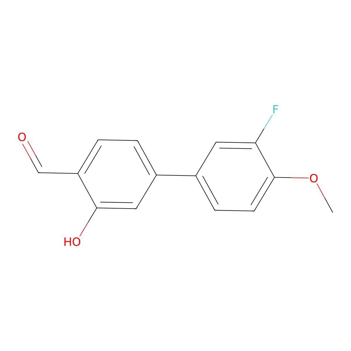 5-(3-Fluoro-4-methoxyphenyl)-2-formylphenol molecular structure, CAS 1261986-07-5