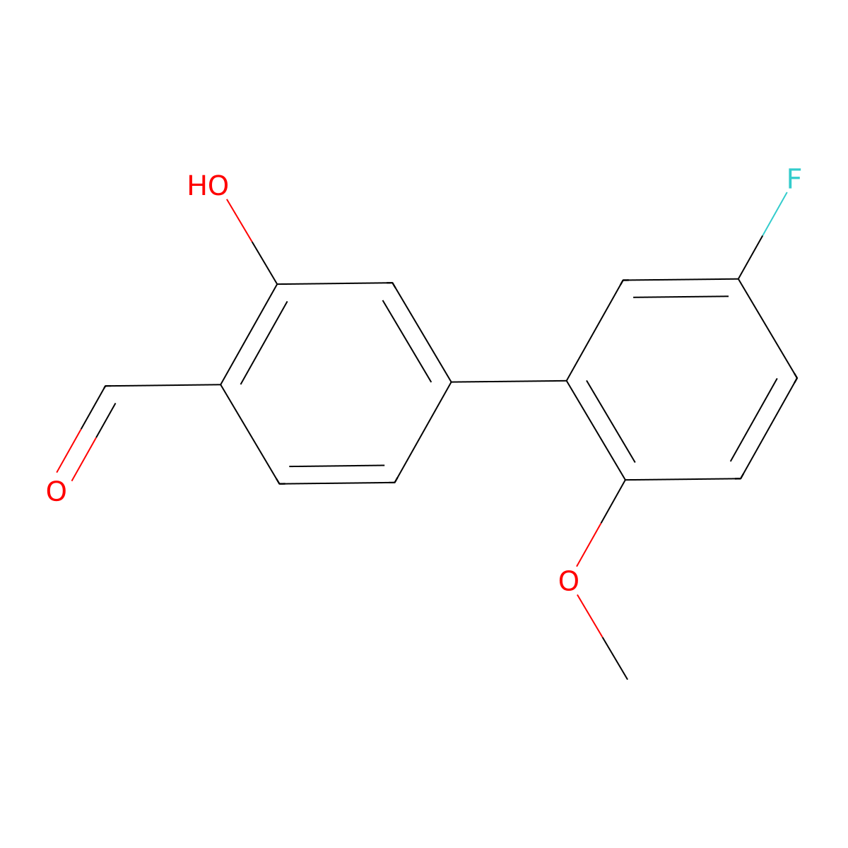 5-(5-Fluoro-2-methoxyphenyl)-2-formylphenol molecular structure, CAS 1261986-23-5