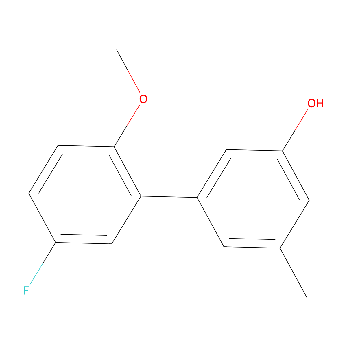 5-(5-Fluoro-2-methoxyphenyl)-3-methylphenol molecular structure, CAS 1261986-36-0