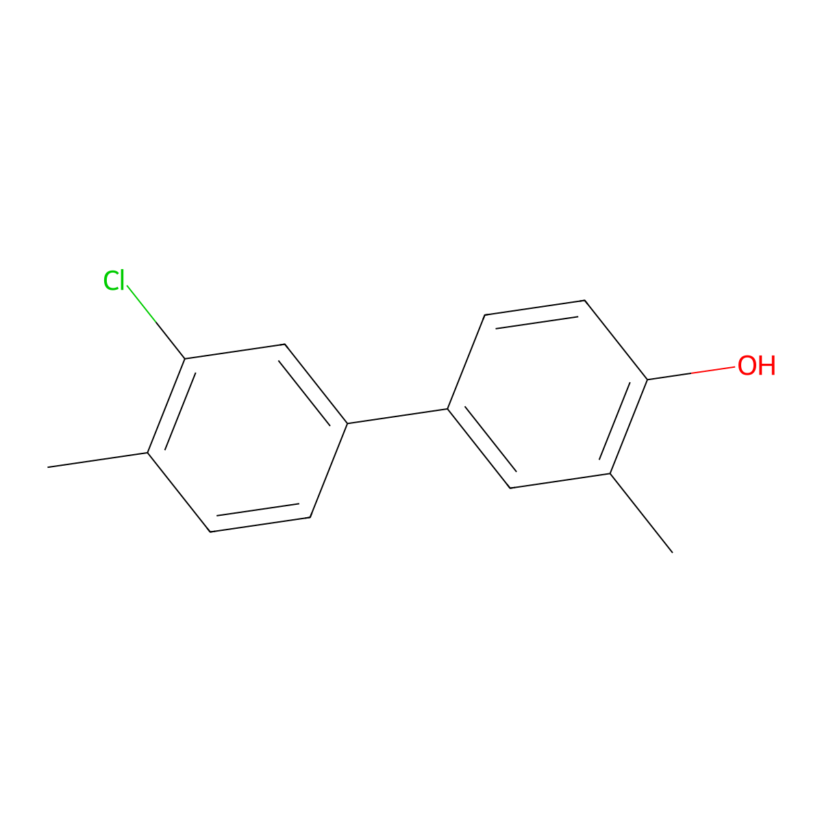 4-(3-Chloro-4-methylphenyl)-2-methylphenol molecular structure, CAS 1261986-44-0