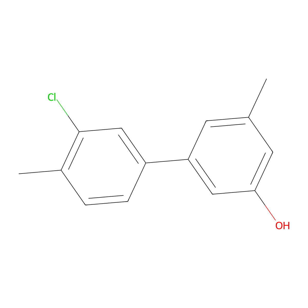 5-(3-Chloro-4-methylphenyl)-3-methylphenol molecular structure, CAS 1261986-56-4