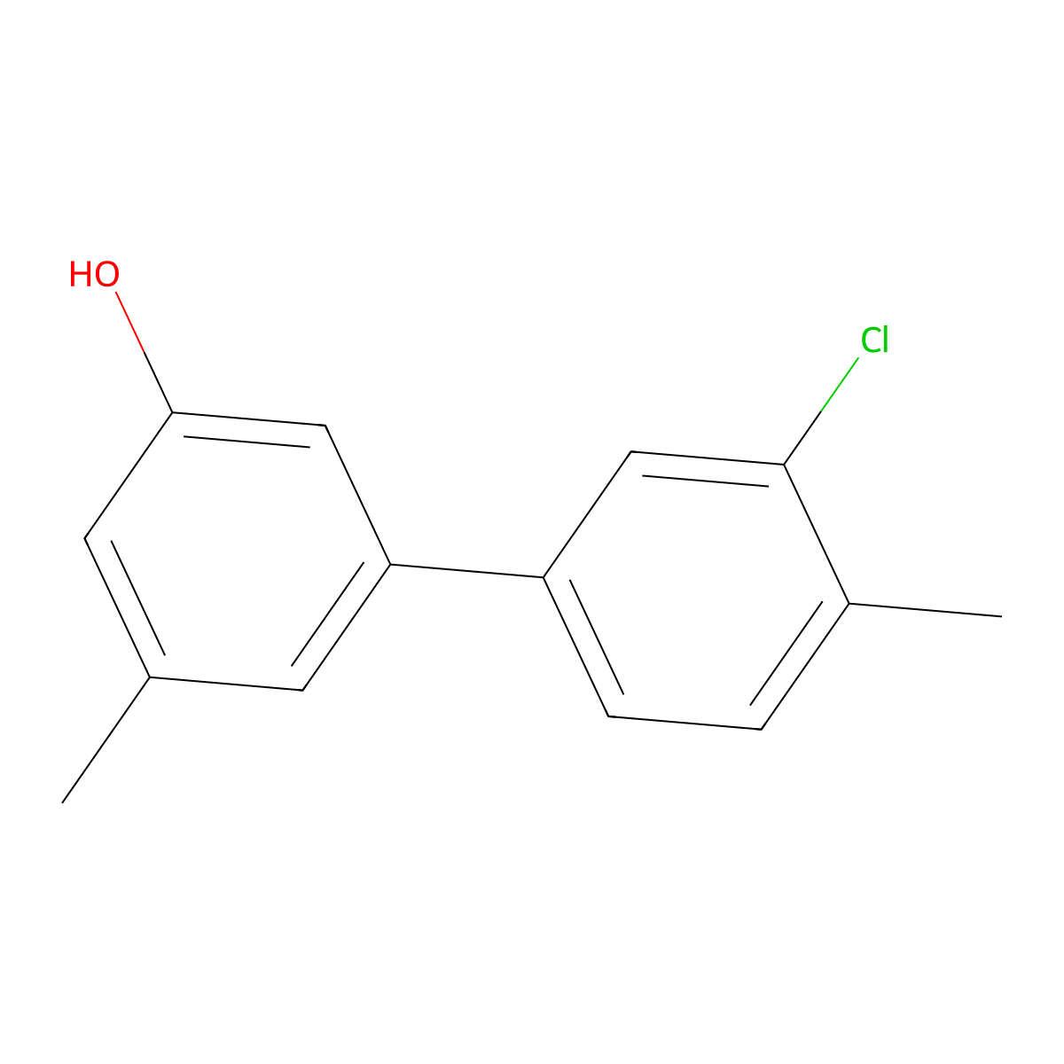 5-(3-Chloro-4-methylphenyl)-3-methylphenol molecular structure, CAS 1261986-56-4