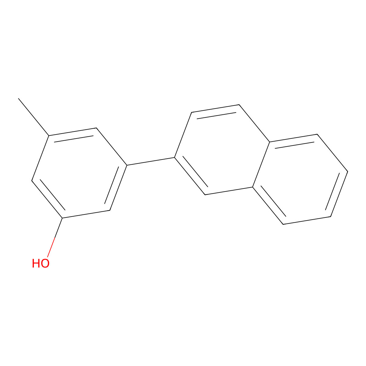 3-Methyl-5-(naphthalen-2-yl)phenol molecular structure, CAS 1261986-66-6