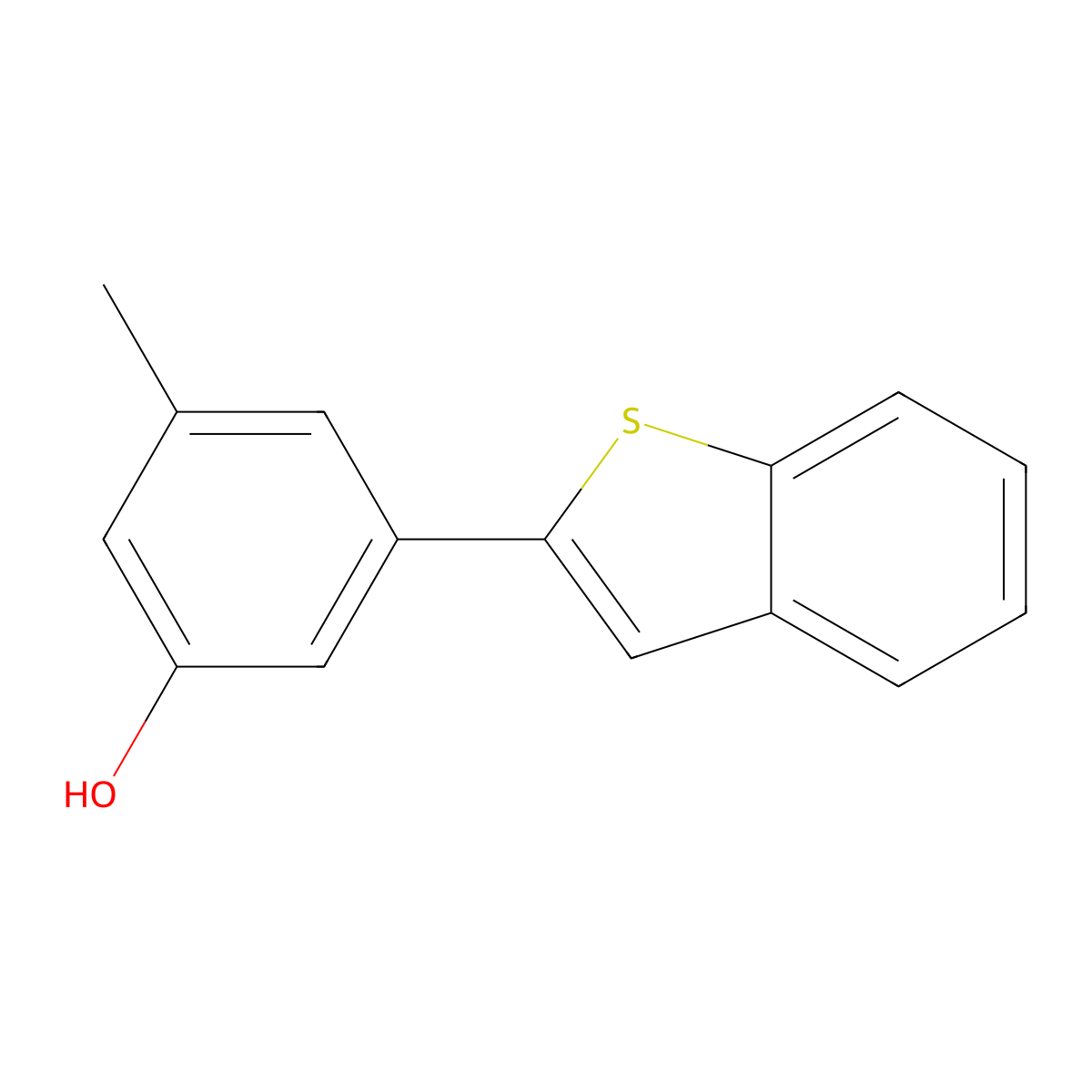 5-[Benzo(B)thiophen-2-YL]-3-methylphenol molecular structure, CAS 1261986-87-1