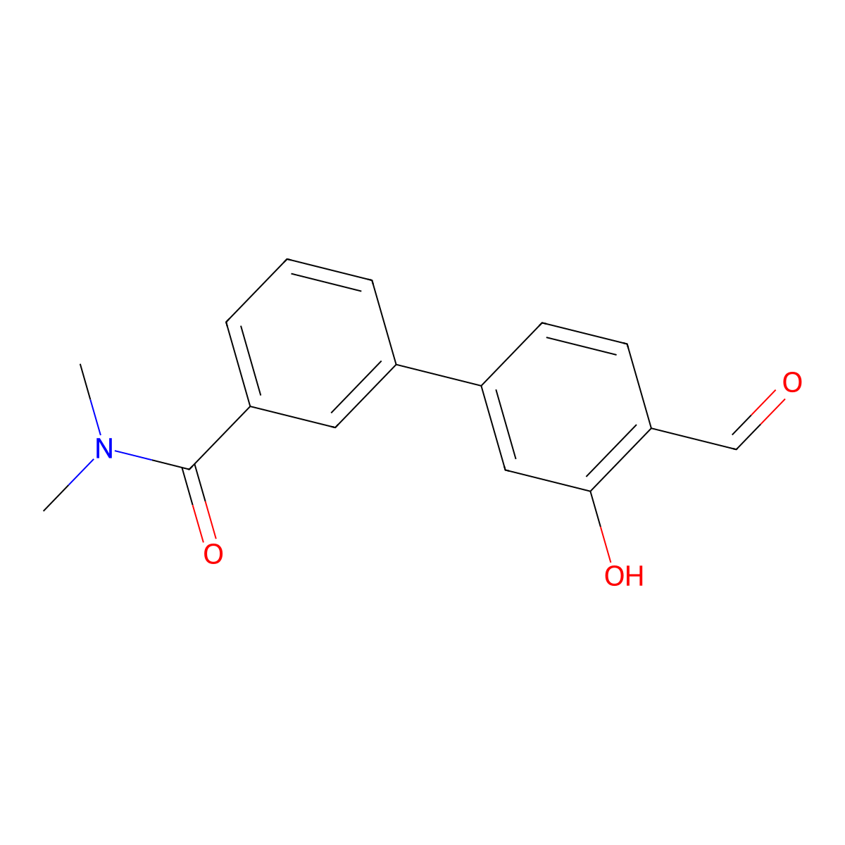 5-[3-(N,N-Dimethylaminocarbonyl)phenyl]-2-formylphenol molecular structure, CAS 1261986-92-8