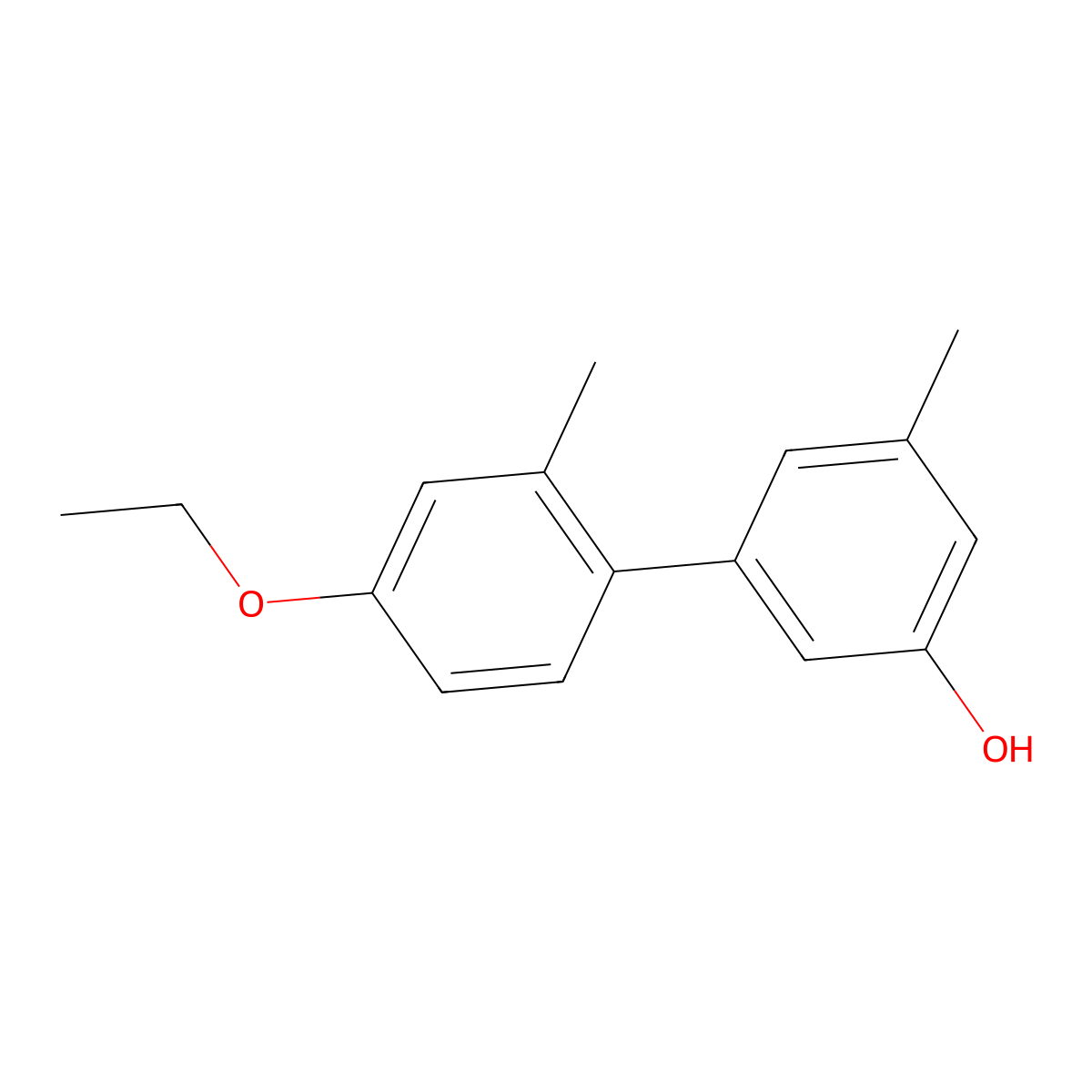 5-(4-Ethoxy-2-methylphenyl)-3-methylphenol molecular structure, CAS 1261986-97-3