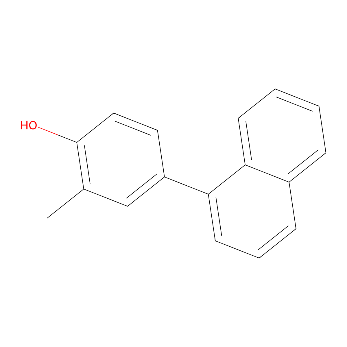 2-Methyl-4-(naphthalen-1-yl)phenol molecular structure, CAS 1261987-29-4
