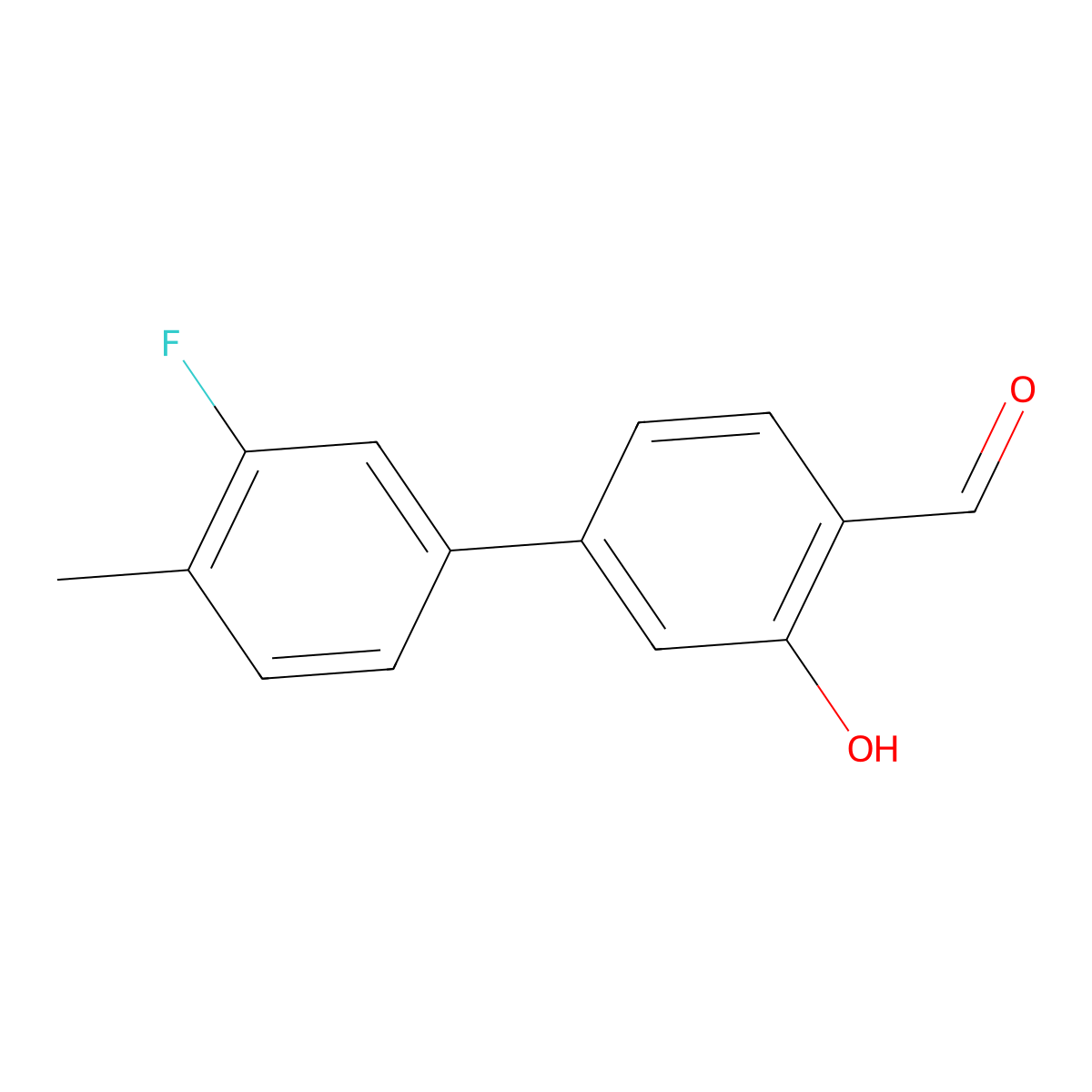 5-(3-Fluoro-4-methylphenyl)-2-formylphenol molecular structure, CAS 1261987-71-6