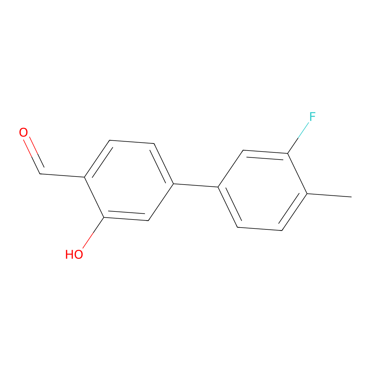 5-(3-Fluoro-4-methylphenyl)-2-formylphenol molecular structure, CAS 1261987-71-6