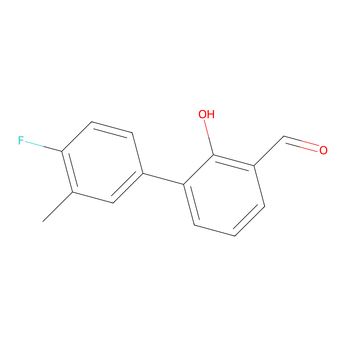 6-(4-Fluoro-3-methylphenyl)-2-formylphenol molecular structure, CAS 1261987-78-3