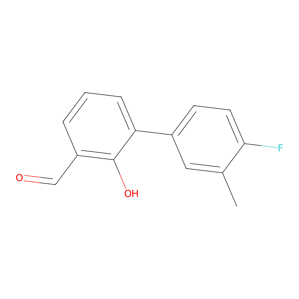 6-(4-Fluoro-3-methylphenyl)-2-formylphenol molecular structure, CAS 1261987-78-3