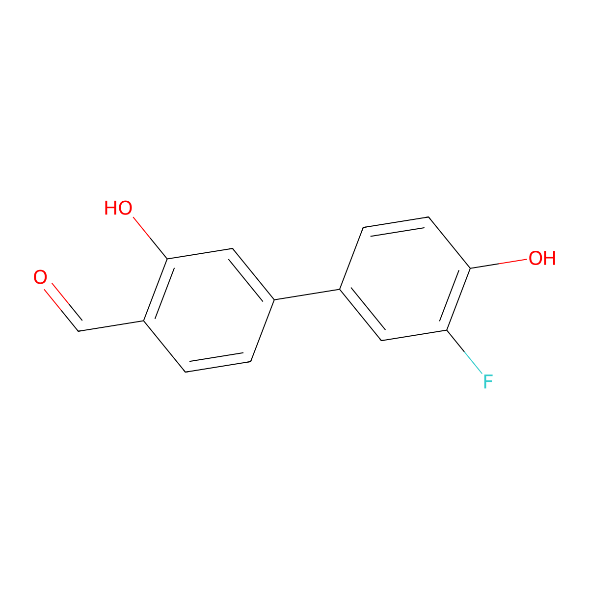 5-(3-Fluoro-4-hydroxyphenyl)-2-formylphenol molecular structure, CAS 1261987-85-2
