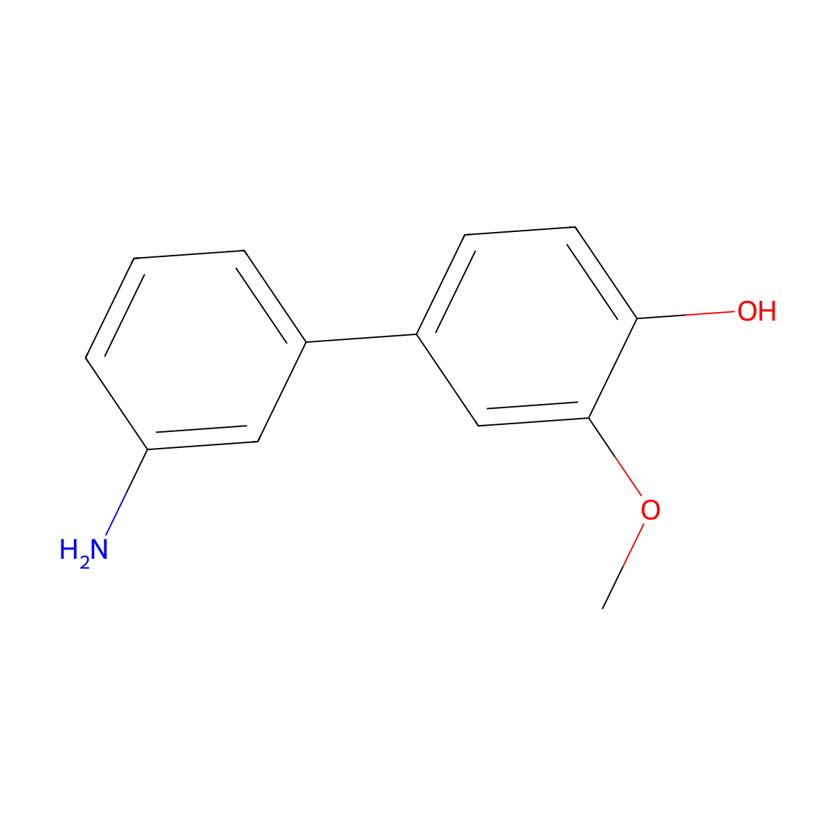 4-(3-Aminophenyl)-2-methoxyphenol molecular structure, CAS 1261987-94-3