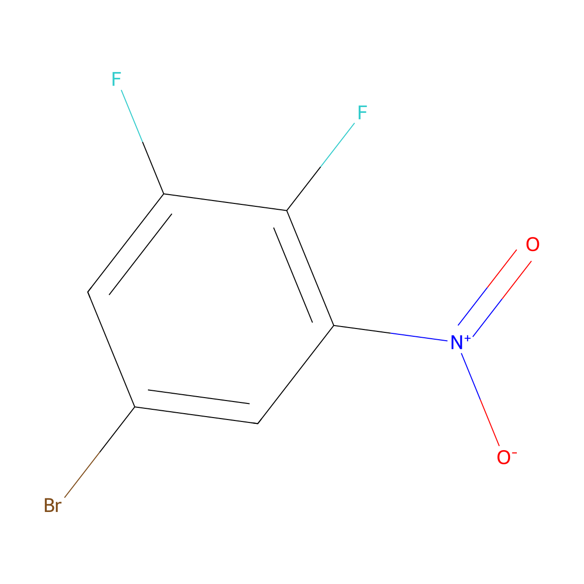 5-Bromo-1,2-difluoro-3-nitrobenzene molecular structure, CAS 1261988-16-2