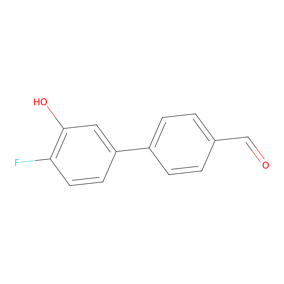 2-Fluoro-5-(4-formylphenyl)phenol molecular structure, CAS 1261988-19-5