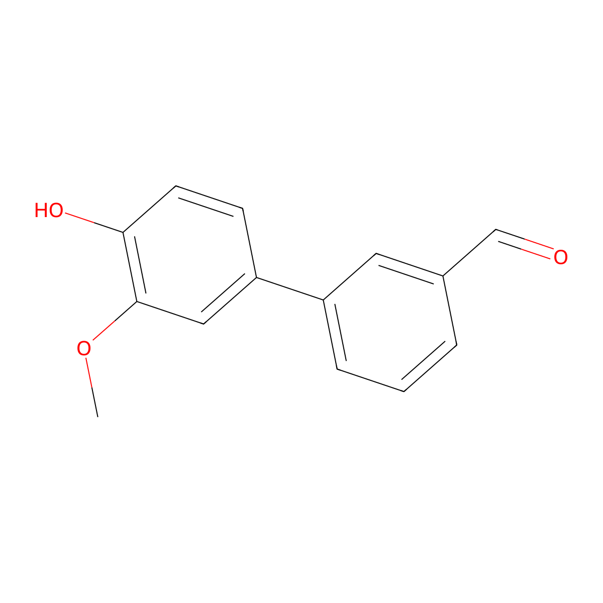 4-(3-Formylphenyl)-2-methoxyphenol molecular structure, CAS 1261988-35-5