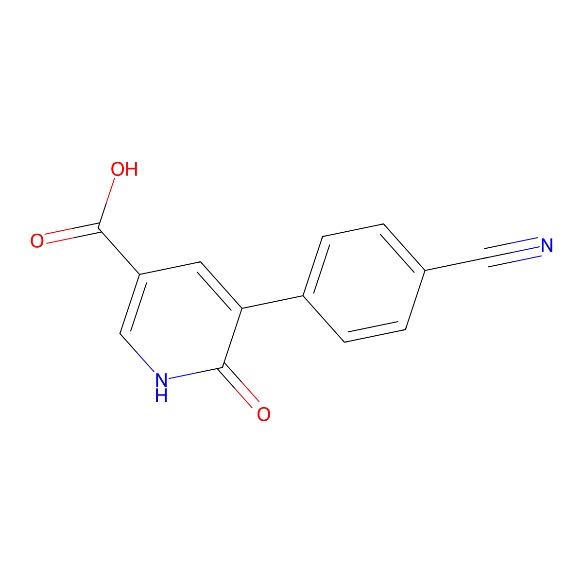 5-(4-Cyanophenyl)-6-hydroxynicotinic acid molecular structure, CAS 1261988-43-5