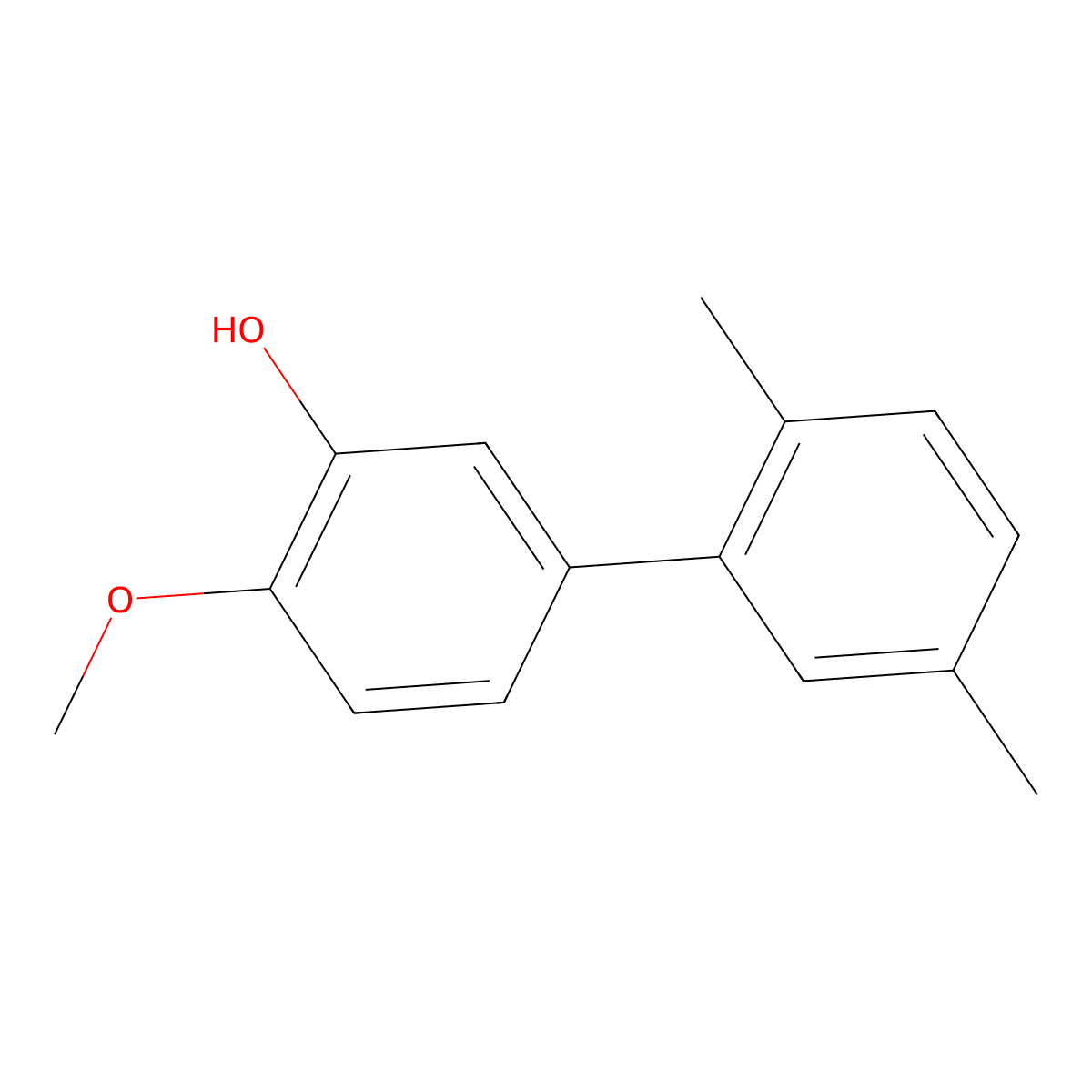 5-(2,5-Dimethylphenyl)-2-methoxyphenol molecular structure, CAS 1261988-46-8