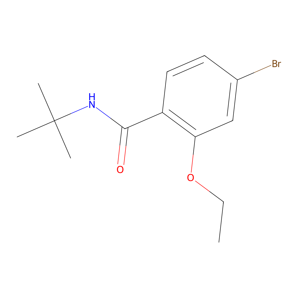 N-T-Butyl 4-bromo-2-ethoxybenzamide molecular structure, CAS 1261988-52-6