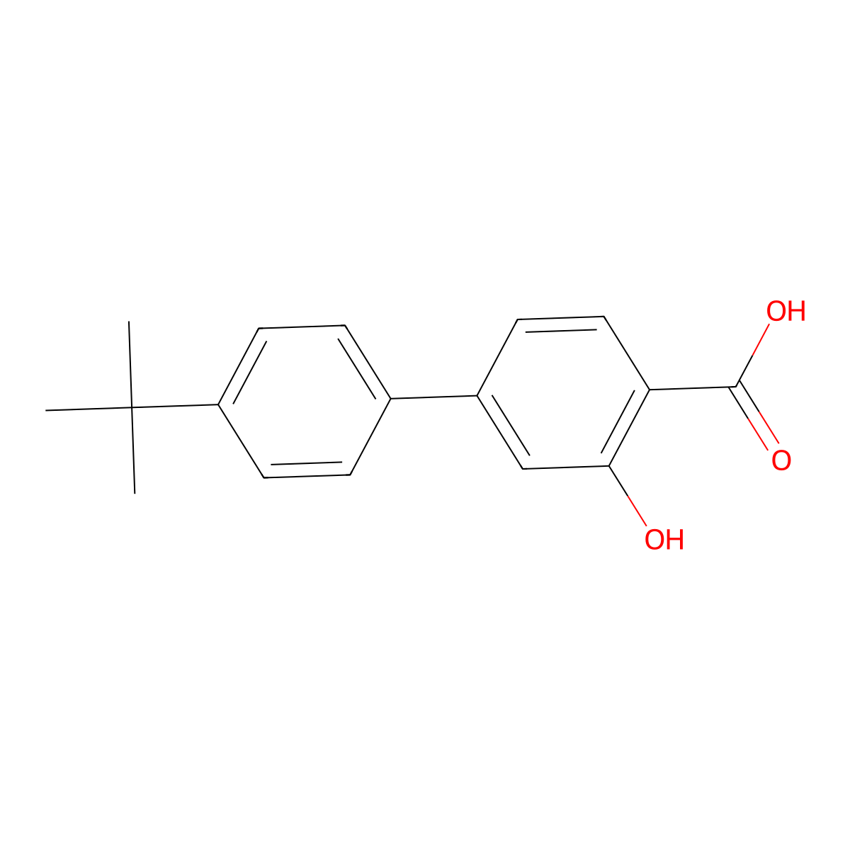2-Hydroxy-4-(4-T-butylphenyl)benzoic acid molecular structure, CAS 1261988-63-9