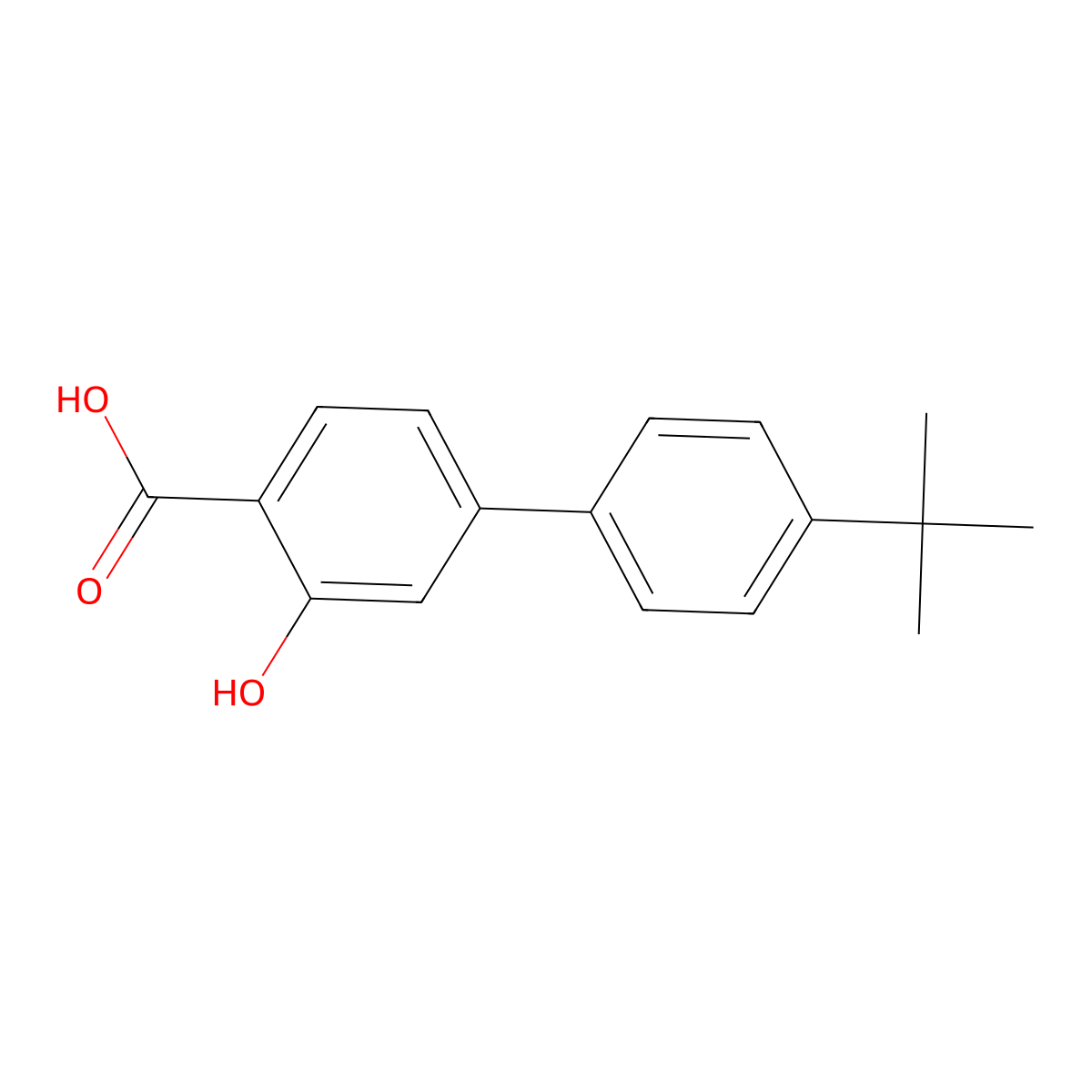 2-Hydroxy-4-(4-T-butylphenyl)benzoic acid molecular structure, CAS 1261988-63-9