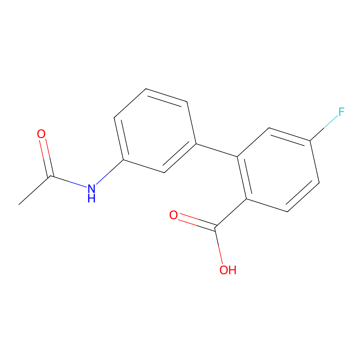 2-(3-Acetylaminophenyl)-4-fluorobenzoic acid molecular structure, CAS 1261988-71-9