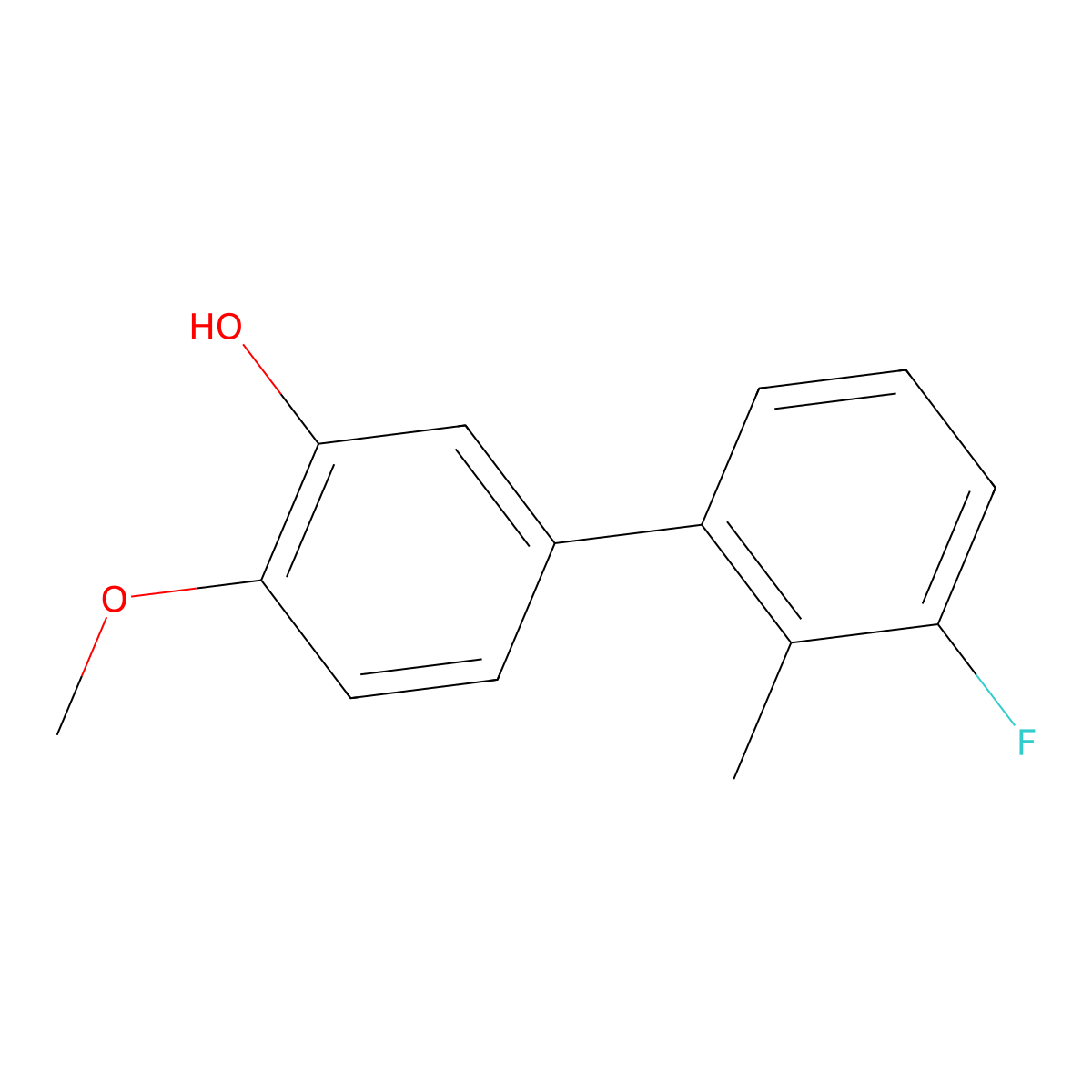 5-(3-Fluoro-2-methylphenyl)-2-methoxyphenol molecular structure, CAS 1261988-78-6