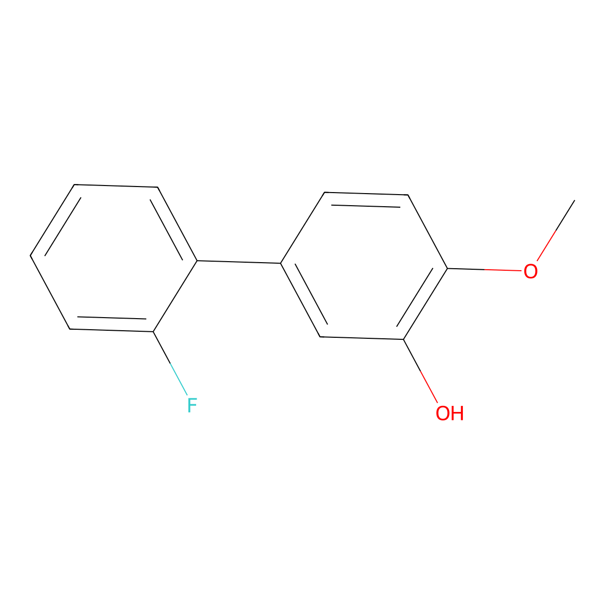 5-(2-Fluorophenyl)-2-methoxyphenol molecular structure, CAS 1261988-83-3