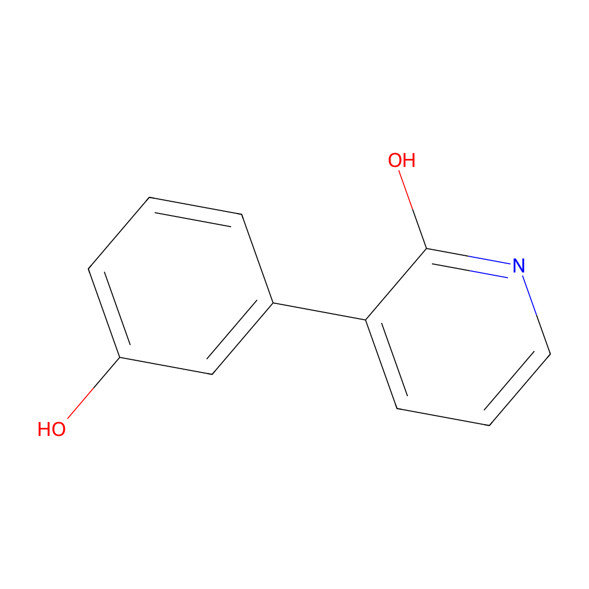 3-(3-Hydroxyphenyl)pyridin-2(1H)-one molecular structure, CAS 1261988-84-4