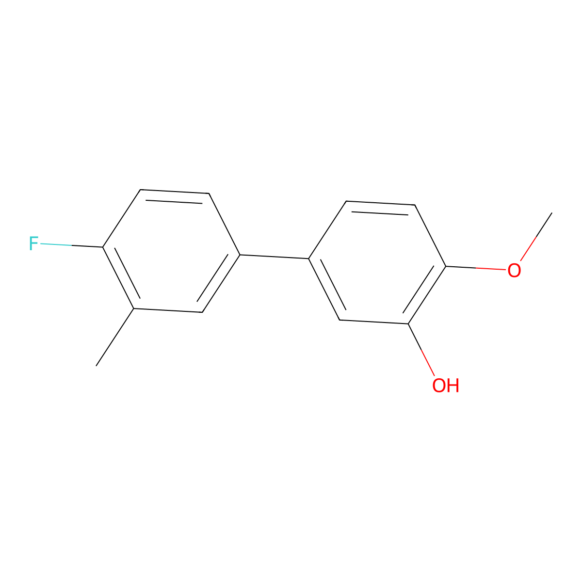 5-(4-Fluoro-3-methylphenyl)-2-methoxyphenol molecular structure, CAS 1261988-86-6