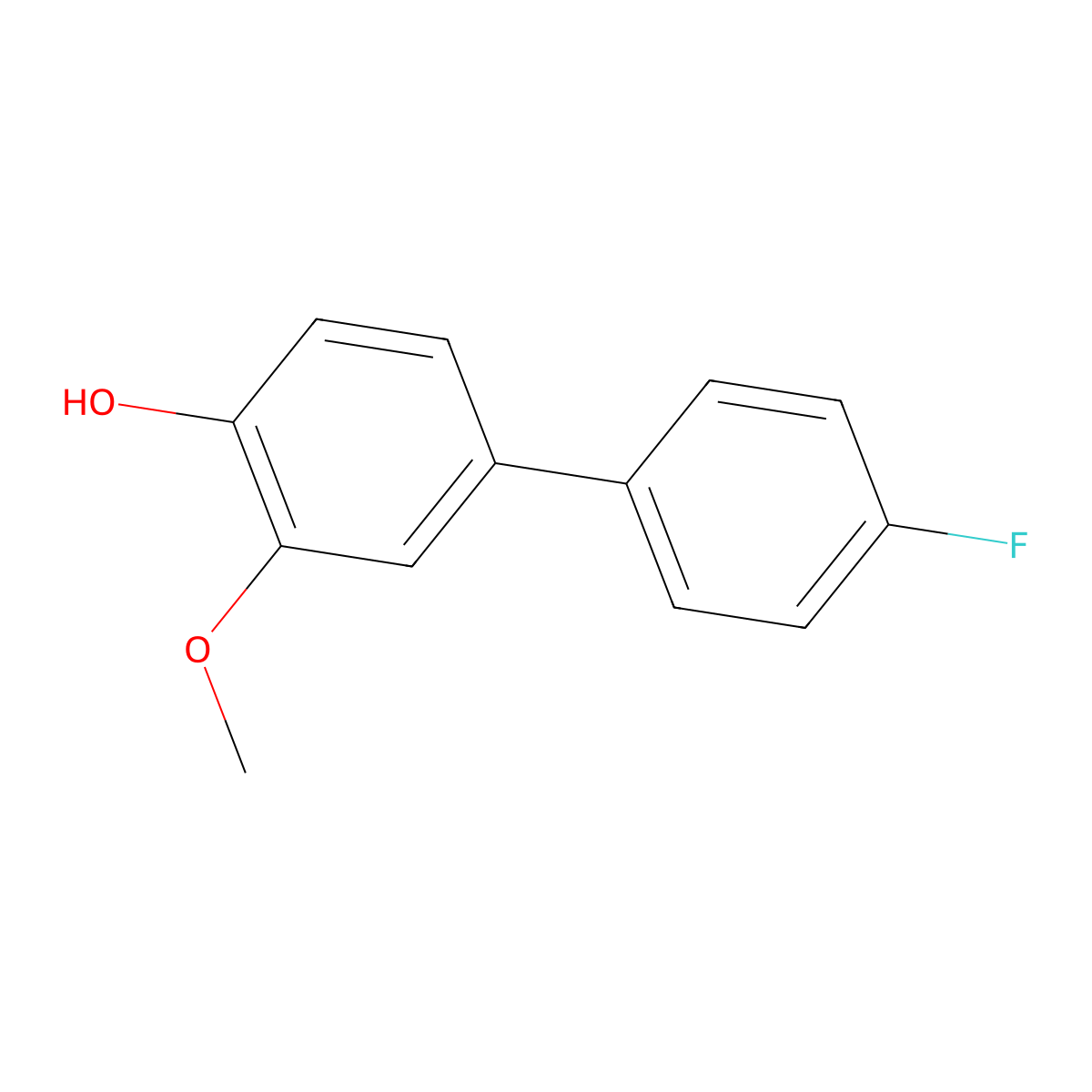 4-(4-Fluorophenyl)-2-methoxyphenol molecular structure, CAS 1261988-89-9