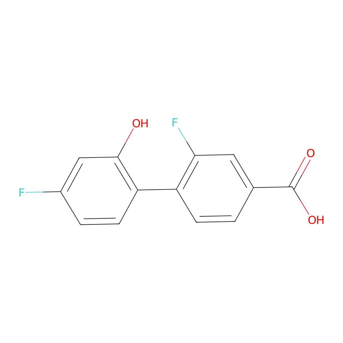 3-Fluoro-4-(4-fluoro-2-hydroxyphenyl)benzoic acid molecular structure, CAS 1261988-93-5