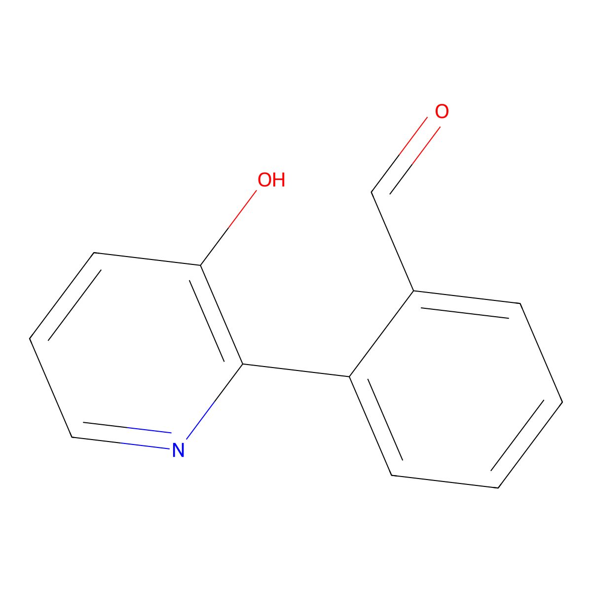 2-(3-Hydroxypyridin-2-yl)benzaldehyde molecular structure, CAS 1261988-98-0