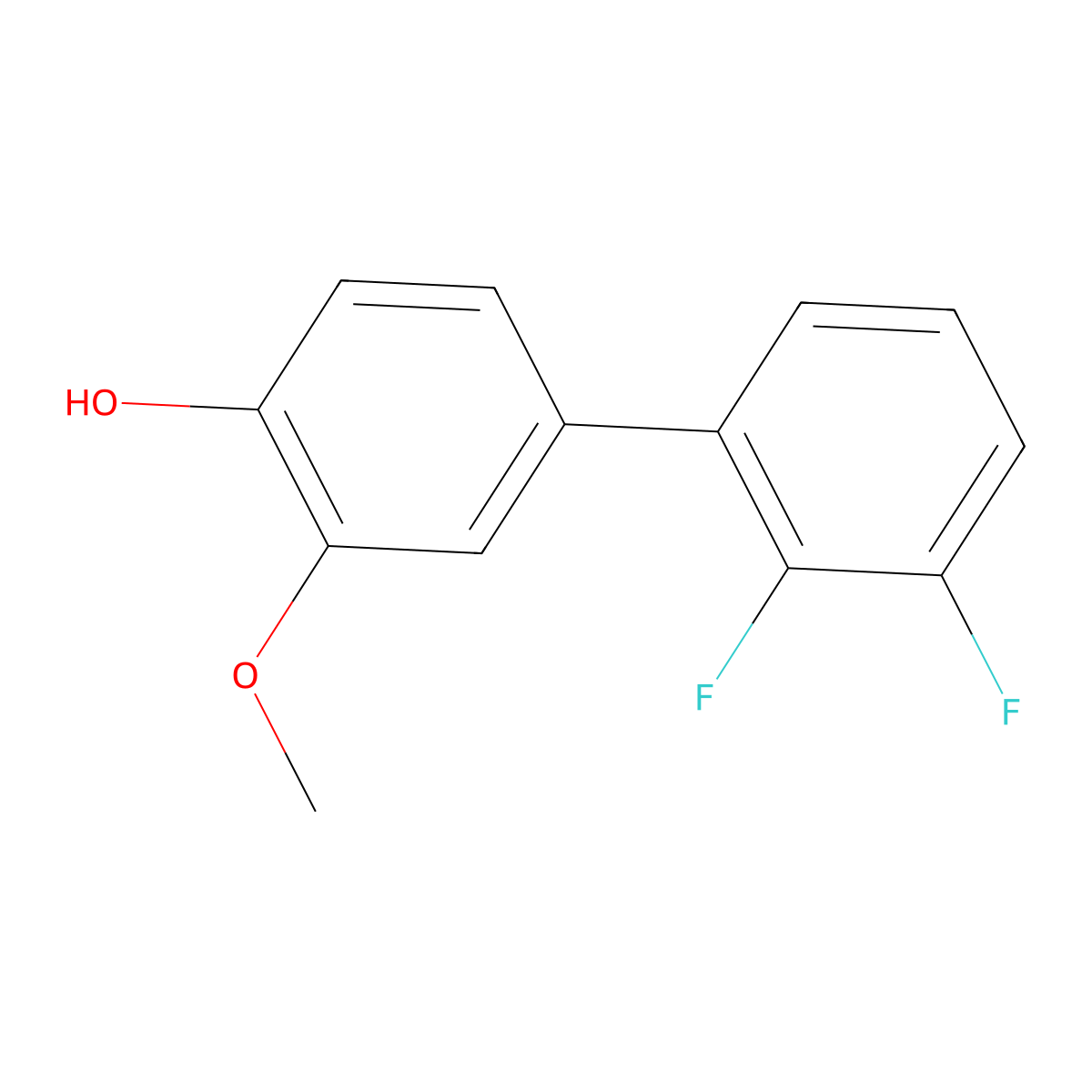 4-(2,3-Difluorophenyl)-2-methoxyphenol molecular structure, CAS 1261989-01-8