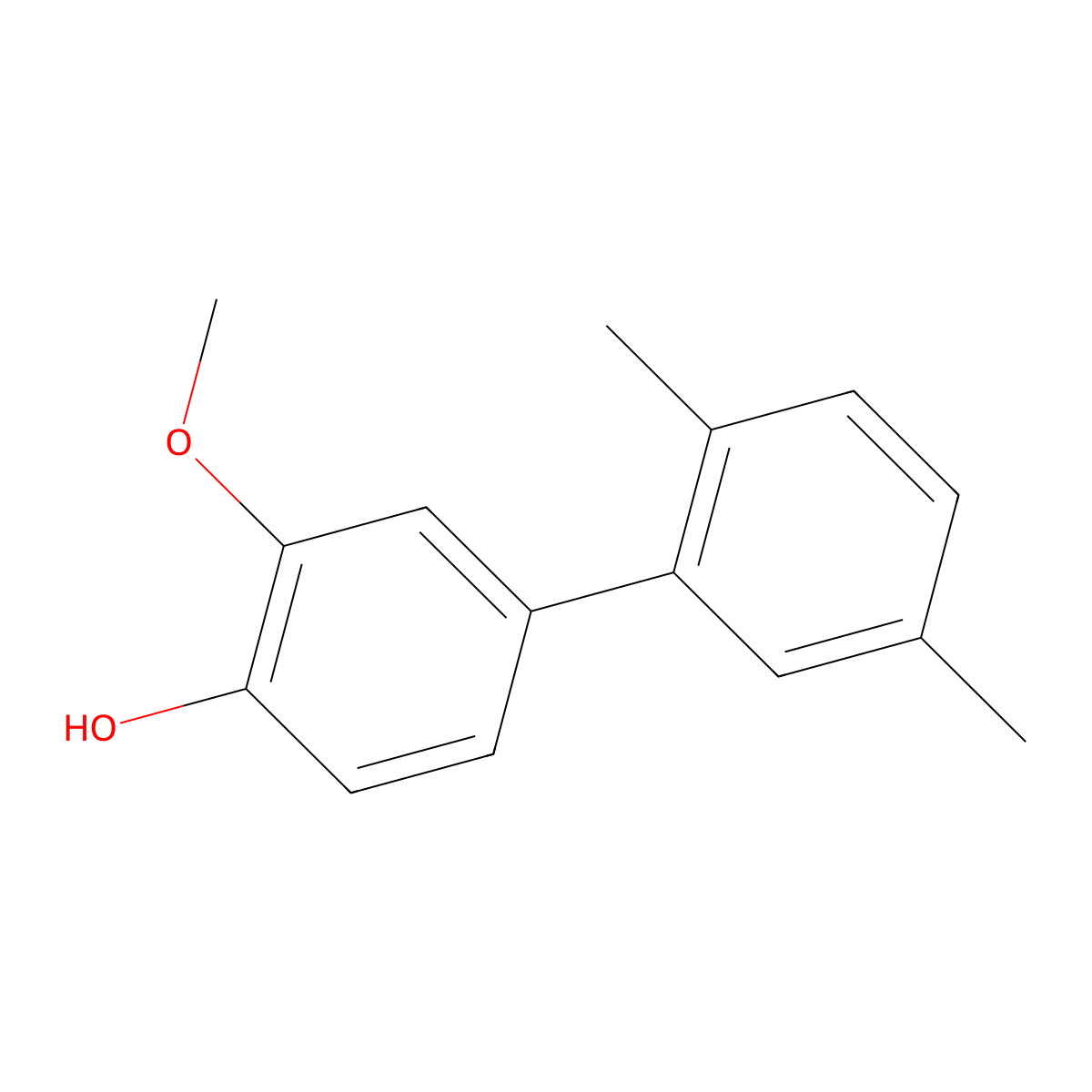 4-(2,5-Dimethylphenyl)-2-methoxyphenol molecular structure, CAS 1261989-02-9