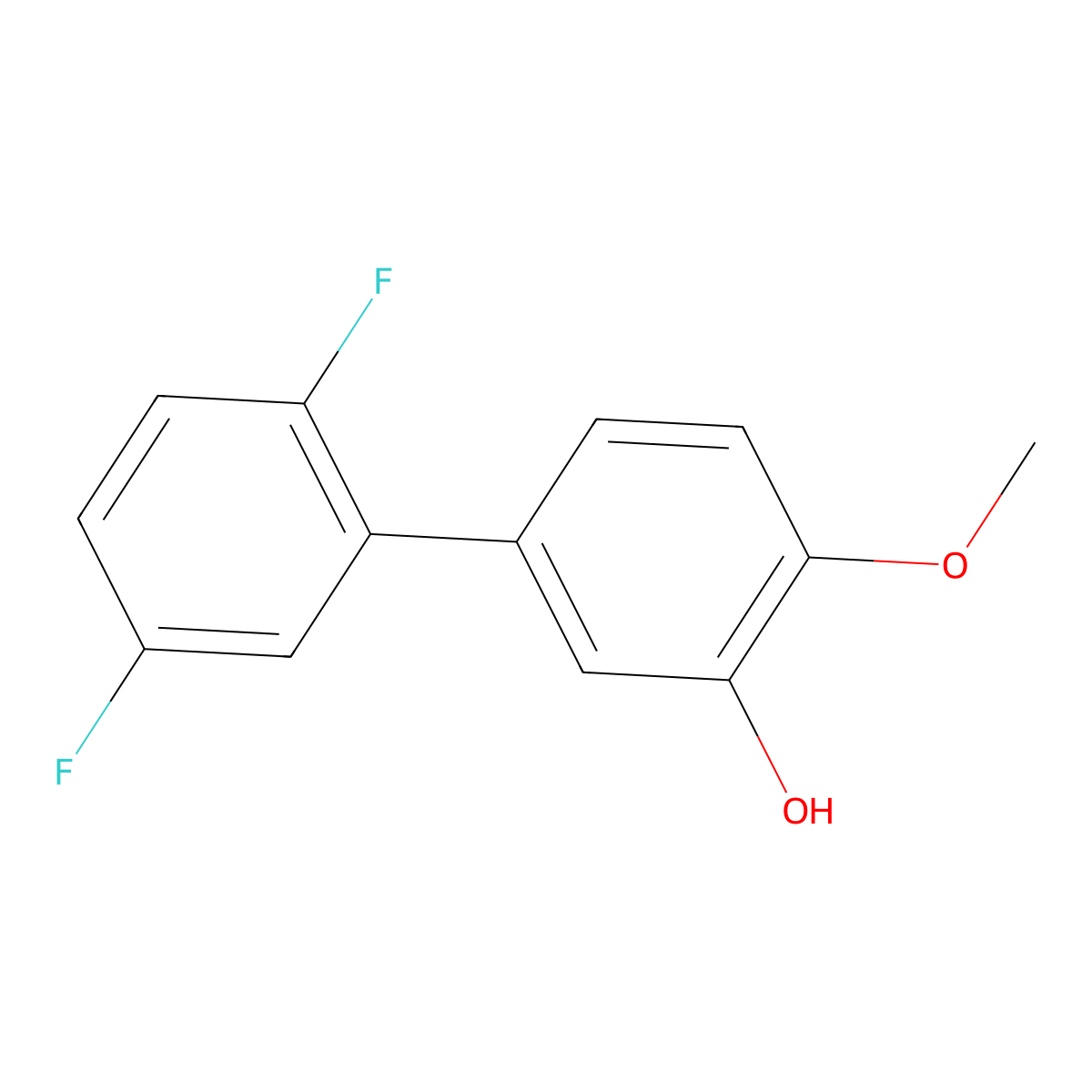 5-(2,5-Difluorophenyl)-2-methoxyphenol molecular structure, CAS 1261989-25-6