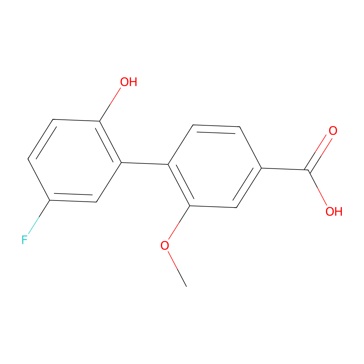 4-(5-Fluoro-2-hydroxyphenyl)-3-methoxybenzoic acid molecular structure, CAS 1261989-45-0