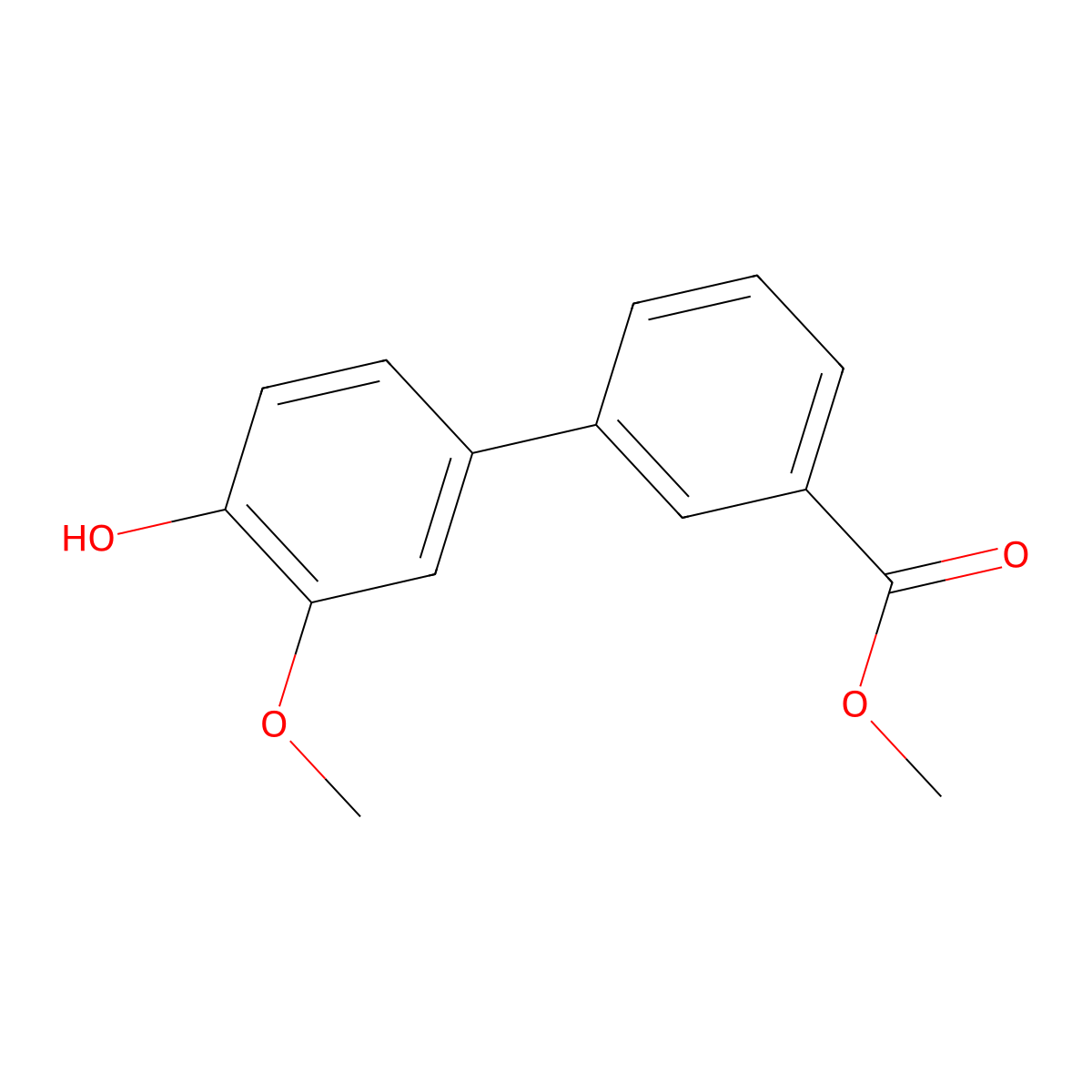 4-(3-Methoxycarbonylphenyl)-2-methoxyphenol molecular structure, CAS 1261989-62-1
