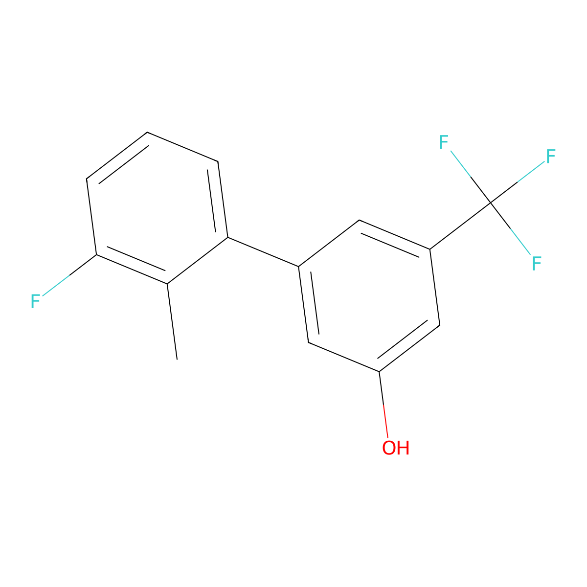 5-(3-Fluoro-2-methylphenyl)-3-trifluoromethylphenol molecular structure, CAS 1261989-87-0