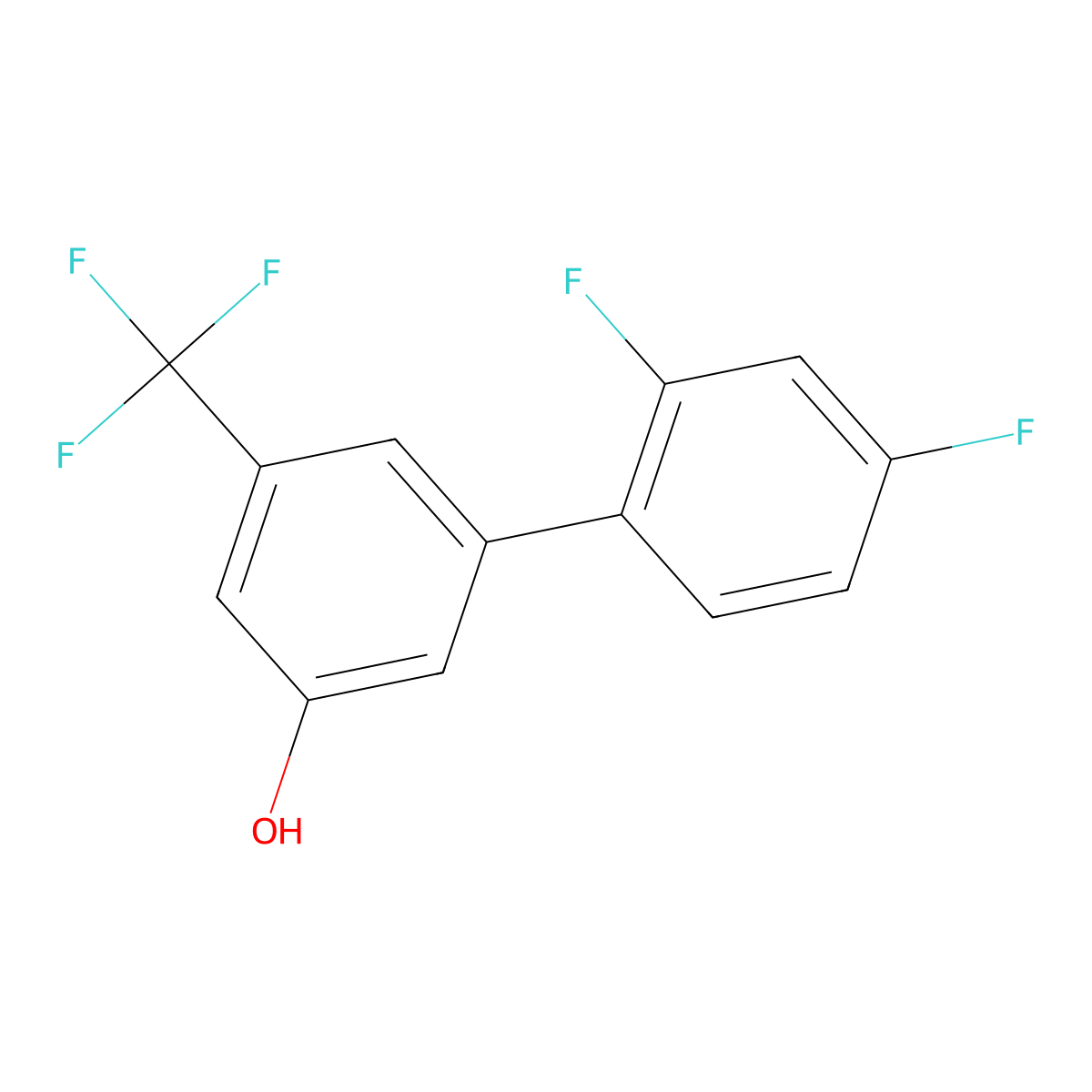 5-(2,4-Difluorophenyl)-3-trifluoromethylphenol molecular structure, CAS 1261989-95-0