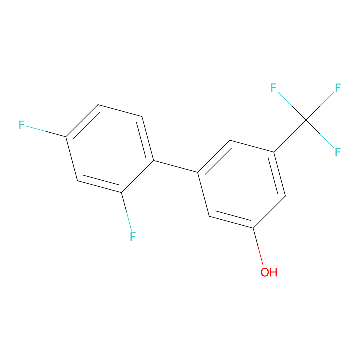 5-(2,4-Difluorophenyl)-3-trifluoromethylphenol molecular structure, CAS 1261989-95-0