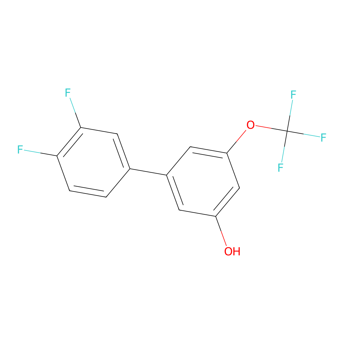 5-(3,4-Difluorophenyl)-3-trifluoromethoxyphenol molecular structure, CAS 1261990-02-6