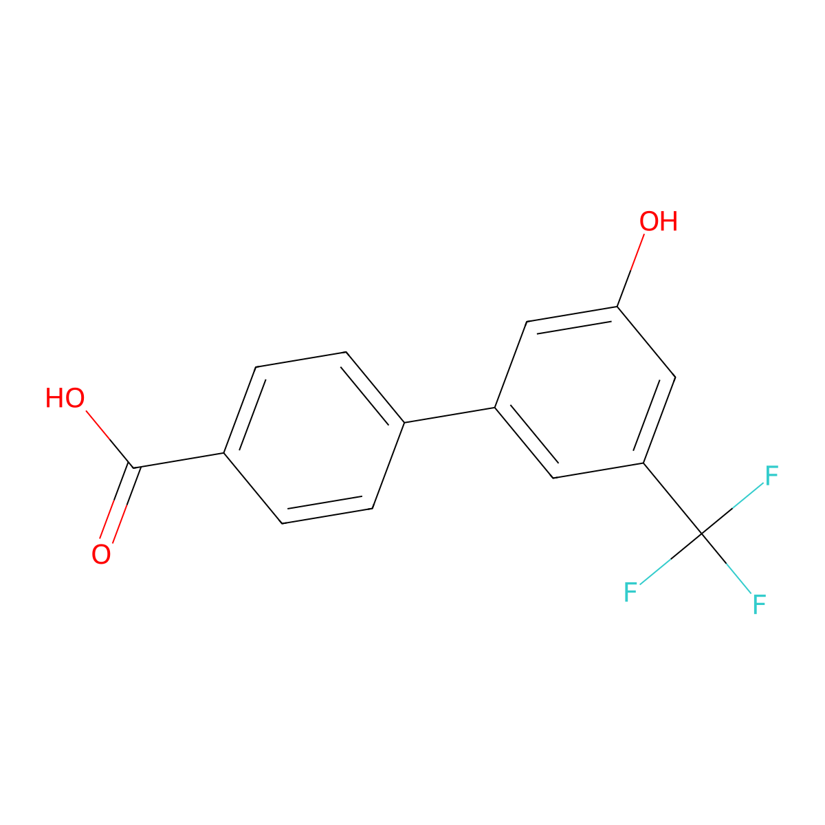 5-(4-Carboxyphenyl)-3-trifluoromethylphenol molecular structure, CAS 1261990-18-4