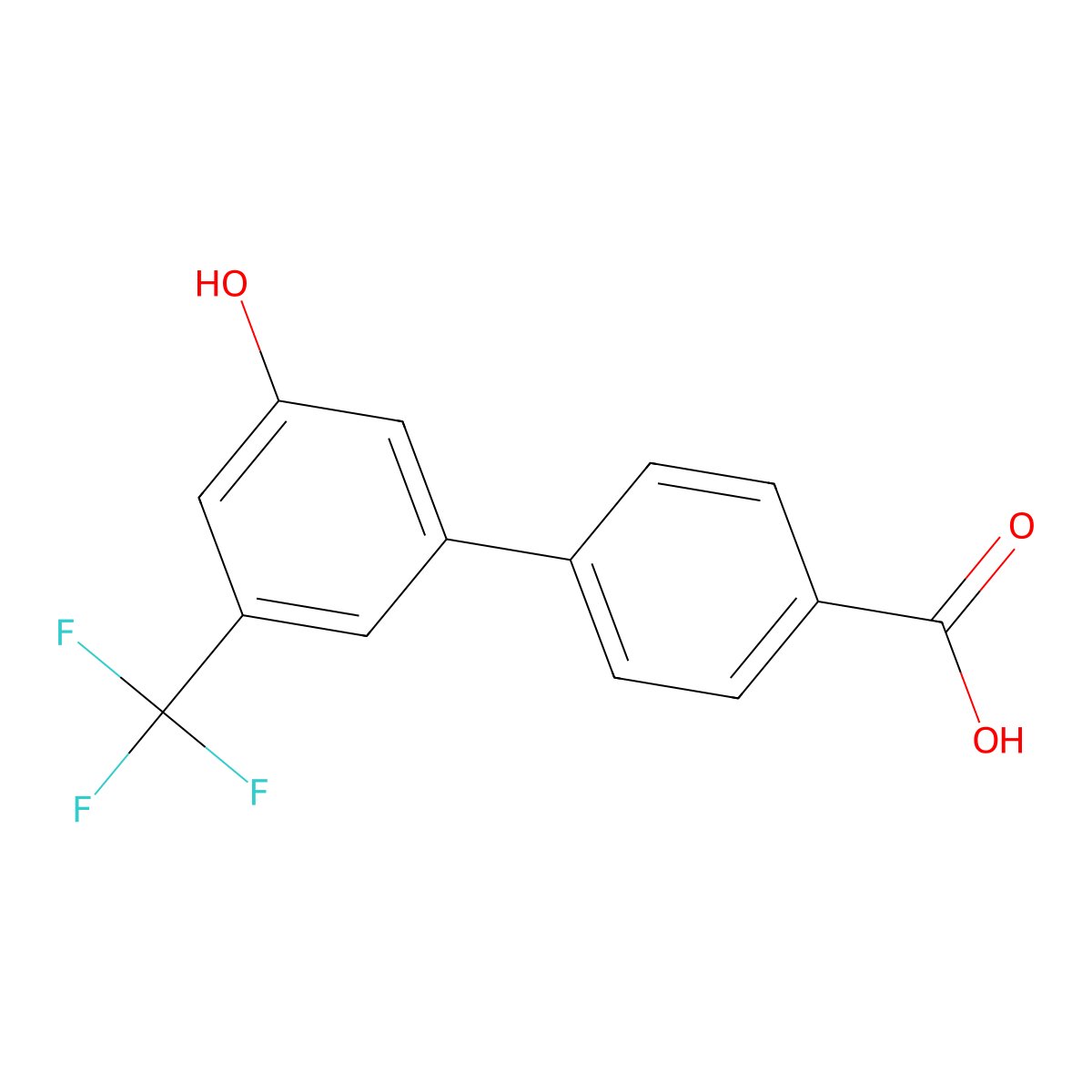5-(4-Carboxyphenyl)-3-trifluoromethylphenol molecular structure, CAS 1261990-18-4