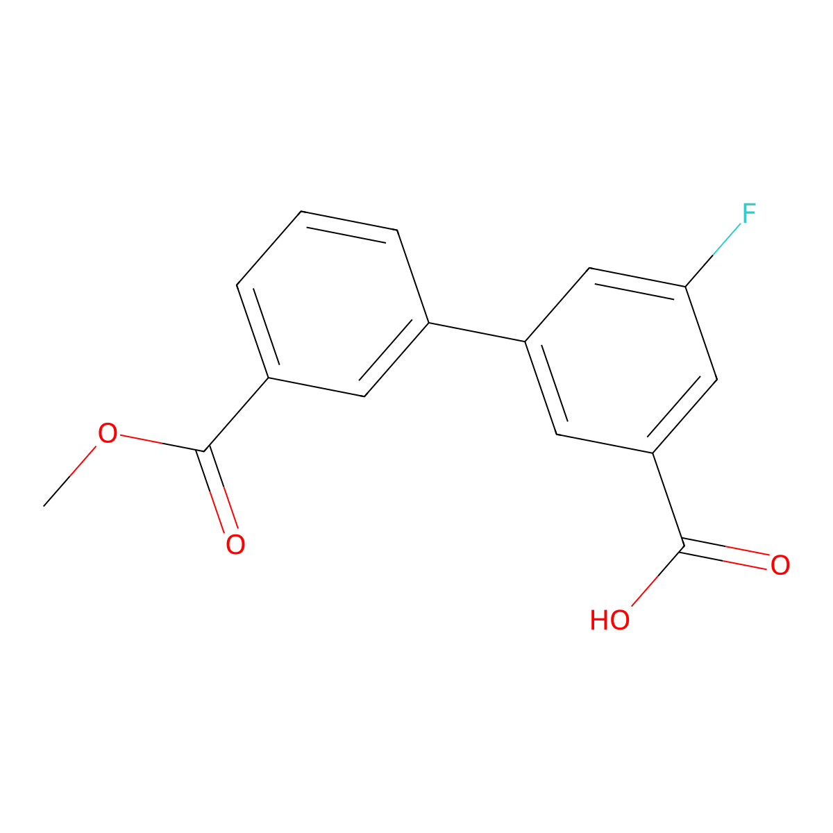 5-Fluoro-3-(3-methoxycarbonylphenyl)benzoic acid molecular structure, CAS 1261990-67-3