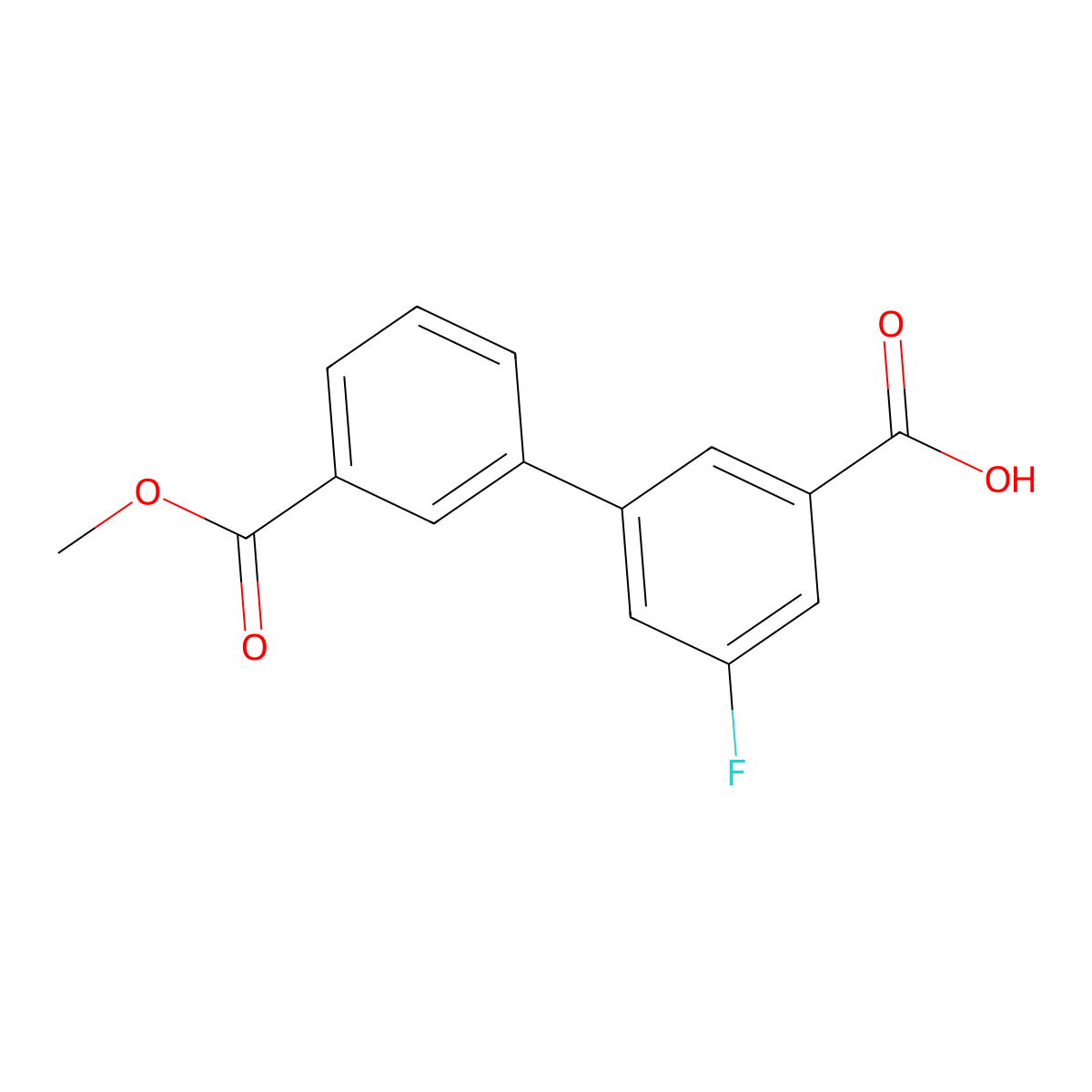 5-Fluoro-3-(3-methoxycarbonylphenyl)benzoic acid molecular structure, CAS 1261990-67-3