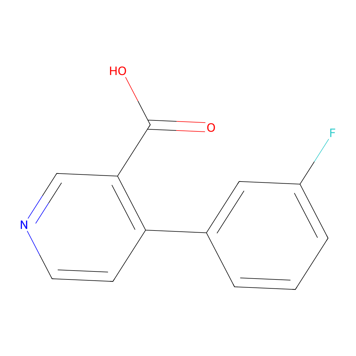 4-(3-Fluorophenyl)nicotinic acid molecular structure, CAS 1261990-97-9