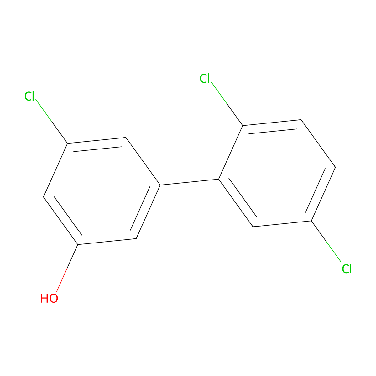 3-Chloro-5-(2,5-dichlorophenyl)phenol molecular structure, CAS 1261991-15-4