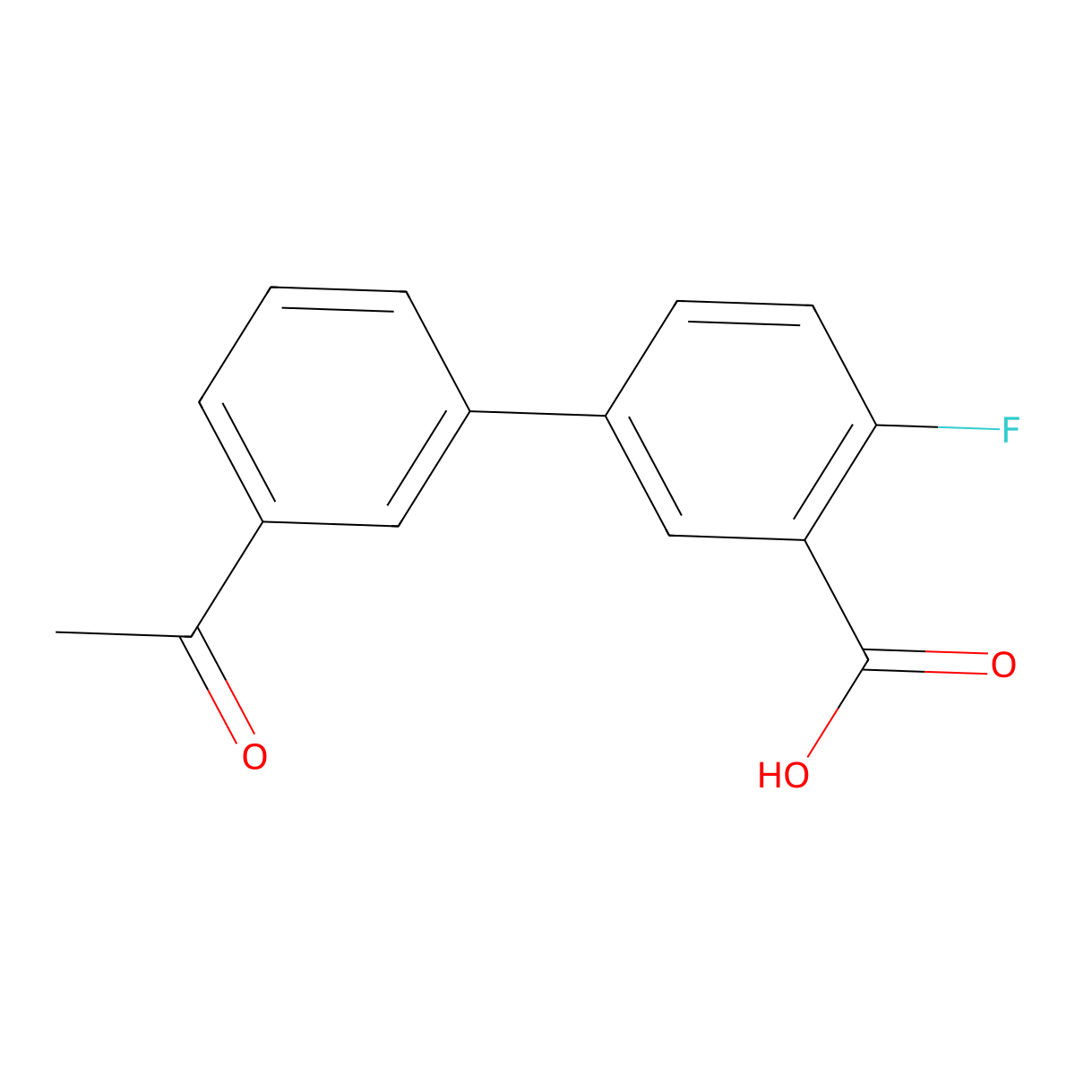 5-(3-Acetylphenyl)-2-fluorobenzoic acid molecular structure, CAS 1261991-55-2