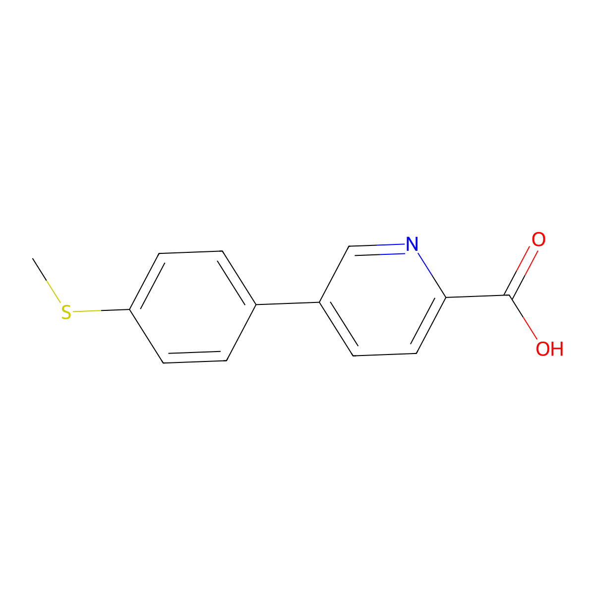 5-(4-Methylthiophenyl)picolinic acid molecular structure, CAS 1261991-73-4